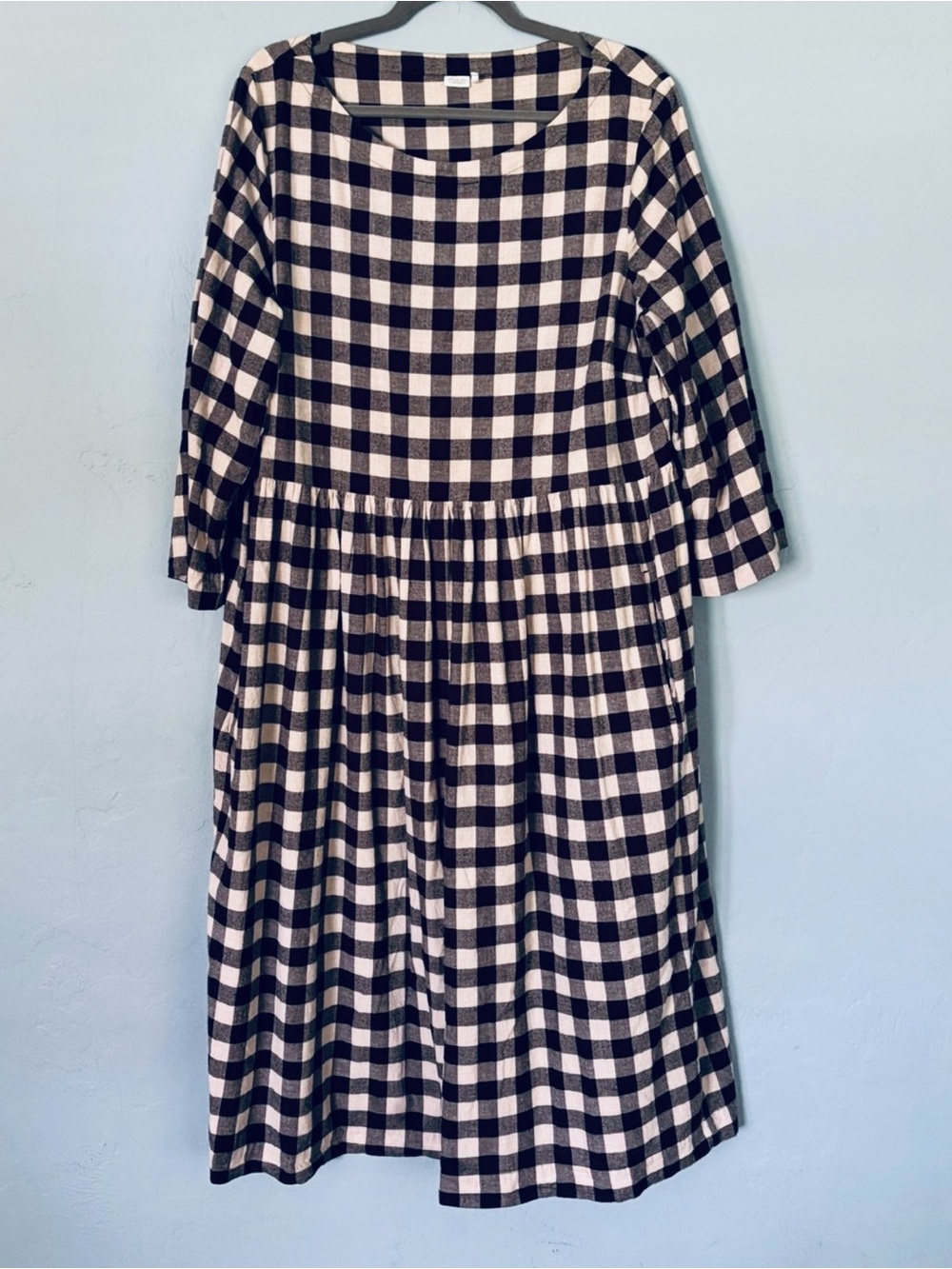 Toast Gingham Cotton & Cashmere Maxi Dress